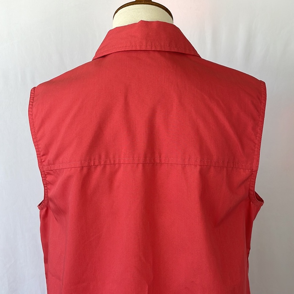 Carhartt Coral Force Ridgefield Button Down Relaxed Fit Sleeveless Shirt - Small - Picture 10 of 16
